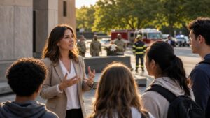 Civilian responders and service members coordinating preparedness to represent the common defense; plain-language orientation article featured image